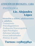 Alejandra López - Psicóloga Recoleta